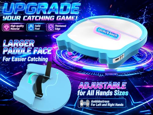 Elecdemic 3D LED Light Up Toss Catch Paddle Ball Game Set Glow Dark Toys - image 6