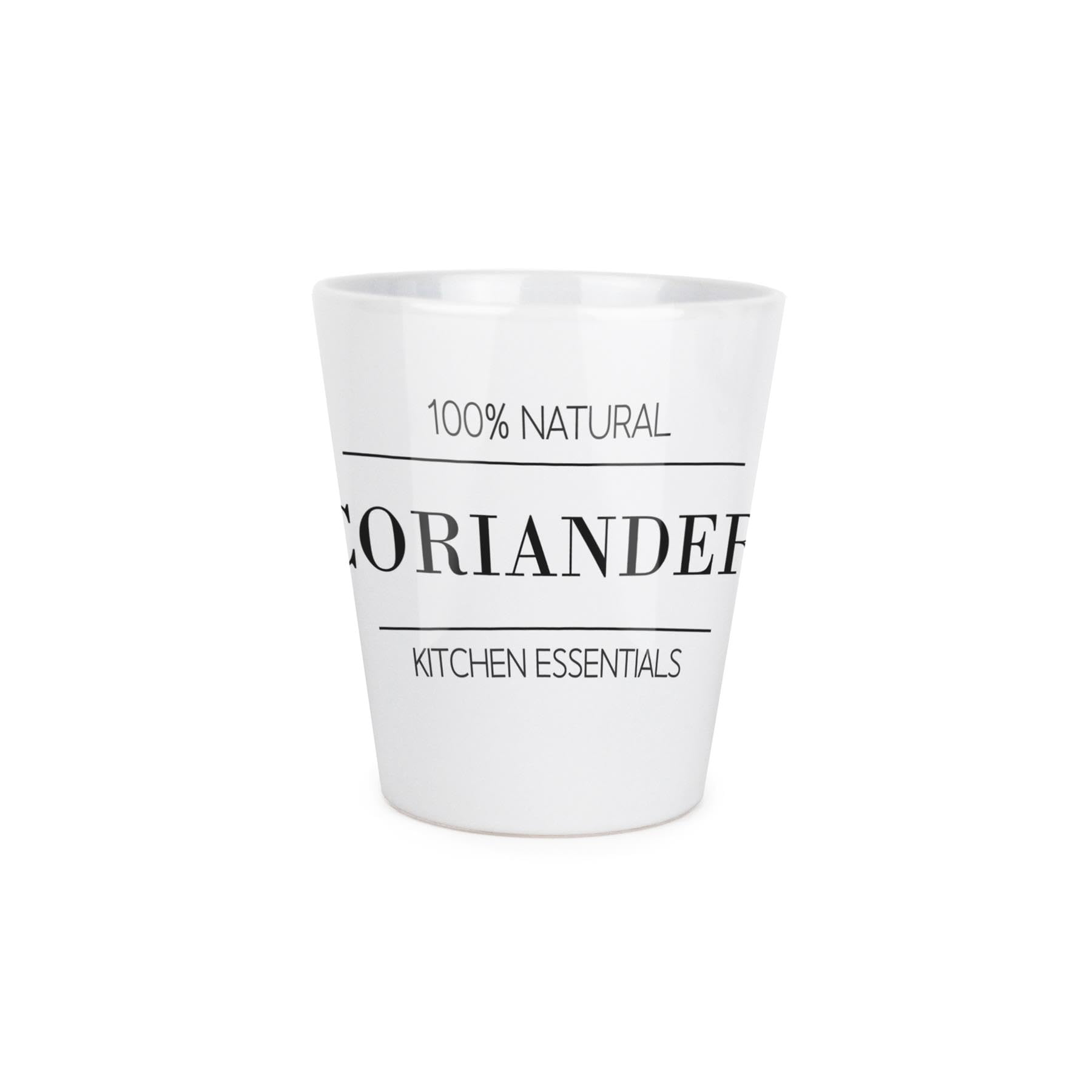 Purely Home Minimalist Coriander Plant Pot, Cooking Ingredients Small Ceramic Indoor Plant Pot with Drainage Hole