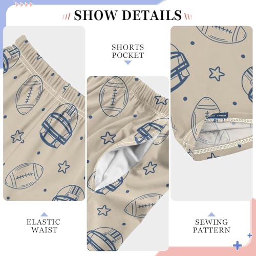 CaTaKu Boys Football Balls Stars Pants for Boys Girls Wide Leg Sweatpants Kids Long Bottoms with Pockets Size 6-14Y4