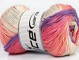 Lot of 4 x 100gr Skeins Ice Yarns Camilla Cotton Magic (100% Mercerized Cotton) Yarn Pink Salmon Lil