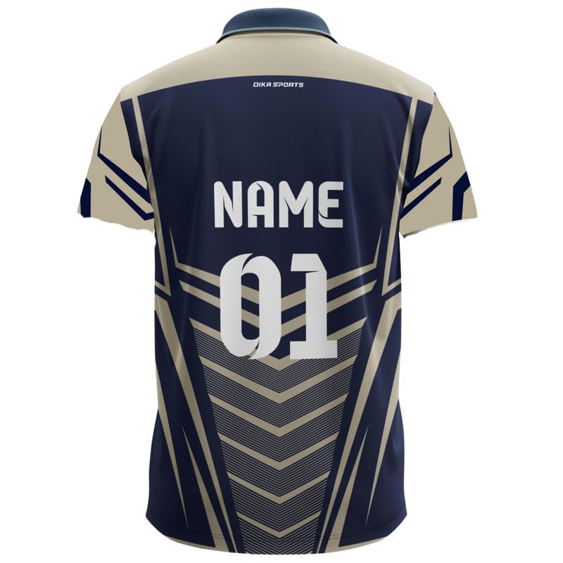 Image of Dika Sports Cricket Custom Player Name and Number Jersey Cricket Tshirt for Men | 2 Year to 5XL