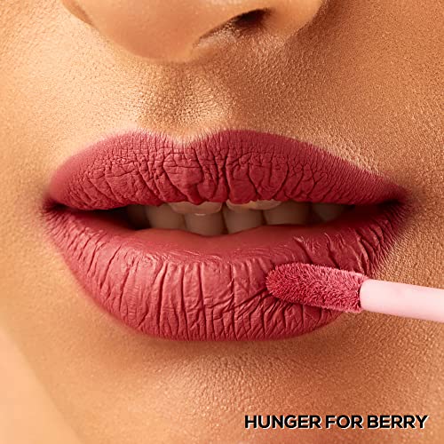 Image of RENEE Stay With Me Mini Matte Lipstick - Hunger For Berry l Transfer Proof & Smudge-Proof | Long Lasting l Highly Pigmented l Velvety, Matte Finish l Travel Friendly l Enriched with Vitamin E l 2 ml