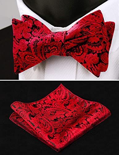 Image of Alizeal Mens Paisley Adjustable Bow Tie Set