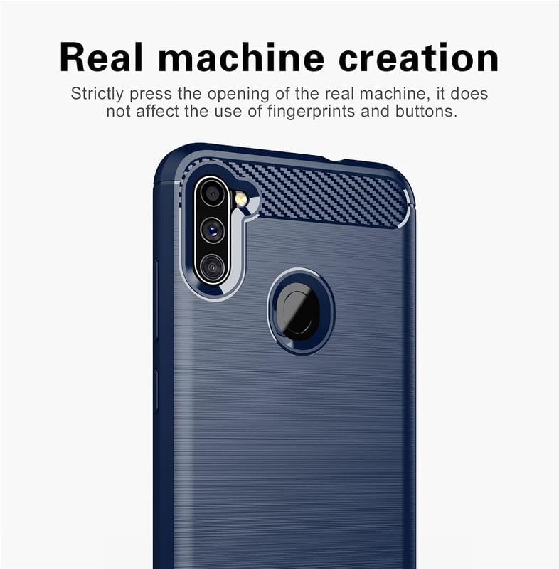 Image of Basic Case for Samsung Galaxy M11 / A11 (Carbon Fibre Blue)