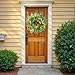 Artificial Green Eucalyptus Wreath for Front Door: 24 Inch Summer Wreaths for Indoor and Outdoor Decor, Large Boxwood Wreath for All Seasons, Spring Greenery Wreaths for Indoor/Outdoor Decorations