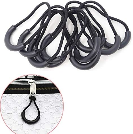 Luckycivia 60 PCS Heavy Duty U Shape Nylon Zipper Pulls Zipper Tags Zipper Extension Replacement for Cord, Backpacks, Jackets, Traveling Cases, Luggage, Purses, Handbags