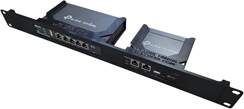 Network Rack Mount, 19 inch 1U, for TP-Link ER605 V2 VPN Router and OC200 Omada 