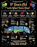 Card Birthday Boy's or Girl's Life in Numbers - 17th Birthday Decorations - Girl Boys Birthday Gift