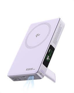 Apple MagSafe Battery Pack 10000mAh, 15W Qi2 Wireless Charging Portable iPhone Charger with Active Cooling, 35W USB C, Magnetic Power Bank with Stand for iPhone 17/16/15 Series Samsung Android