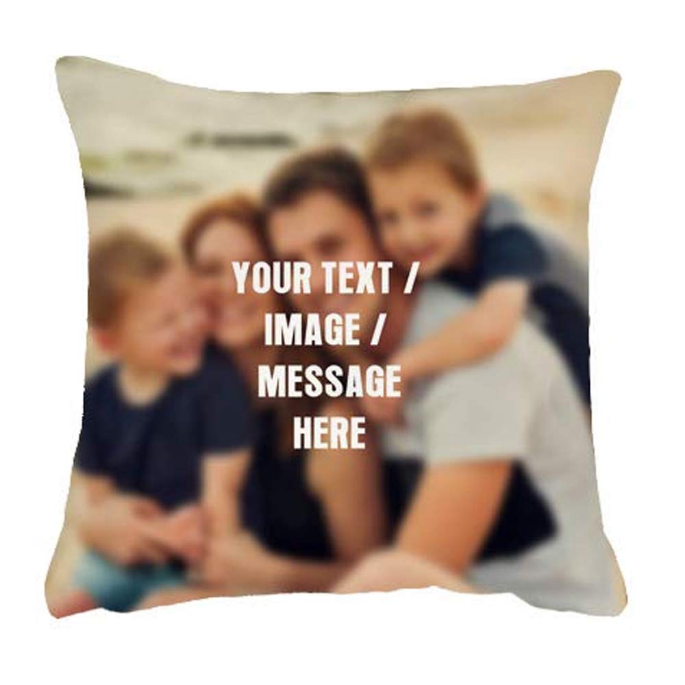 Getagift Personalised with your own Text/Image/Any Name themed Throw Pillow Cushion Cover With Insert. (Satin Insert)