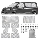  Sonnenschutz Auto Frontscheibe HAMON 8PCS Autoscheibenabdeckung Sonnenschutz Vorhang fürs Auto Windschutzscheibe Sonnenblende gegen UV-Strahlung für 2012-2022 Ford Transit Custom (LWB)