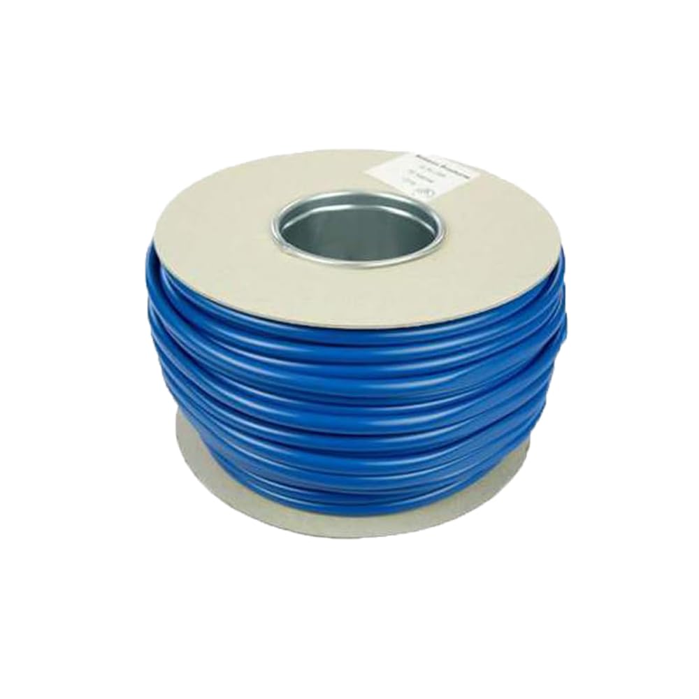 UKCABLE-TIES PVC Sleeving Flexible PVC Earth Cable Sleeving Blue Brown Green/Yelllow Electrical Cable Wire - 100 Meter Roll (Blue, 2mm)