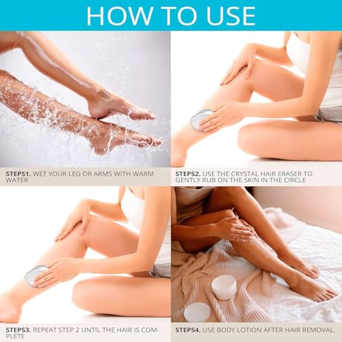 Image of Crystal Painless Reusable Washable Hair Eraser Epilator for Arms Legs Back & Body (Multicolor)
