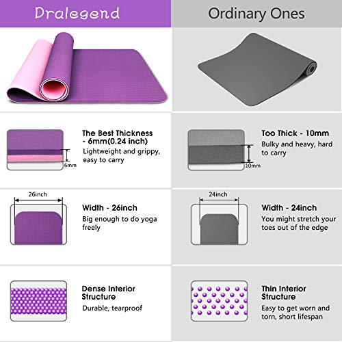 Dralegend Yoga Mat Exercise Fitness Mat Dralegend Yoga Mat Exercise Fitness Mat -