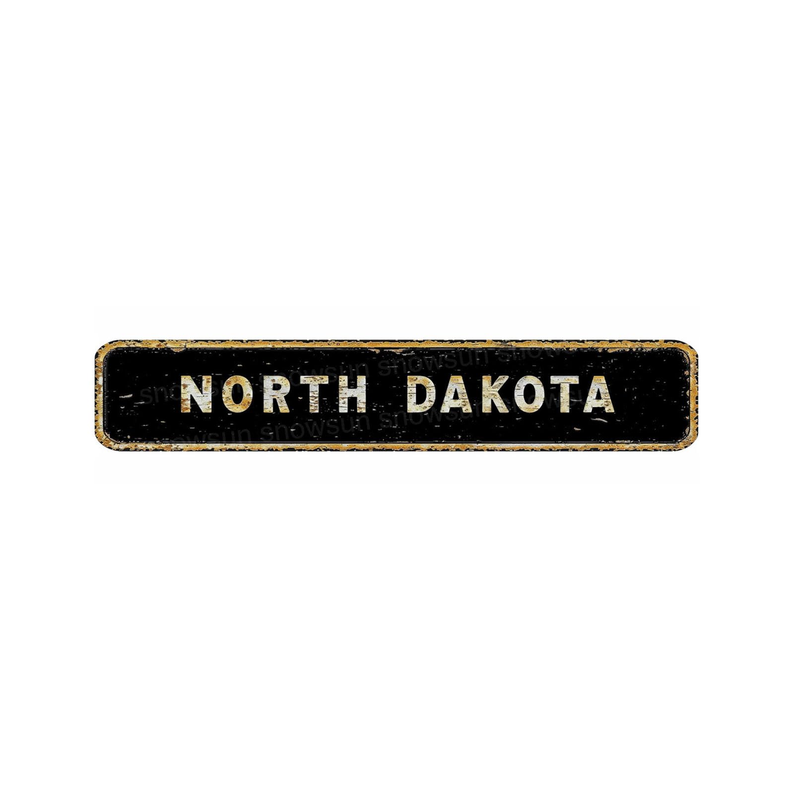 North Dakota Vintage Tin Signs Retro Metal Signs For Home Bar Office Outdoor Garden Wall Decor 4x16 Inch