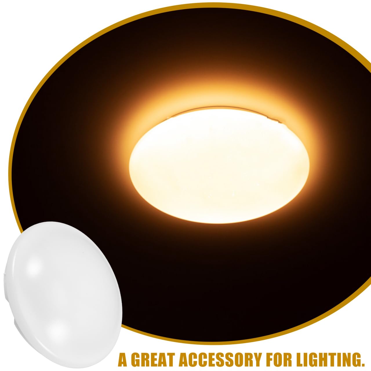 OUNONA Ceiling Light Fixture Cover 8 Inch Round Twist Lock Lightshade with Diffuser for Bedroom Kitchen Bathroom Indoor Lighting Accessory - Image 2