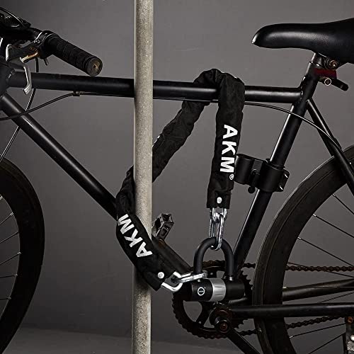 Akm Bike Lock Chain Lock 120Cm/4Ft Heavy Duty Durable 10Mm Thick Anti-Theft Bicycle Chain Lock With 4Keys Security 16Mm U Lock Disc Lock For Bicycle,Moped,Scooter,Motorcycle #TOP7