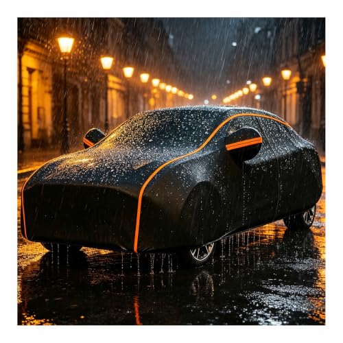Waterproof Car Cover Compatible with Mitsubishi Eclipse GSX AWD (1990-1994)，All-Weather Outdoor Full Cover with Zipper Doors,Rain,Sun,Dust Protection, Bottom Windproof Straps GF670