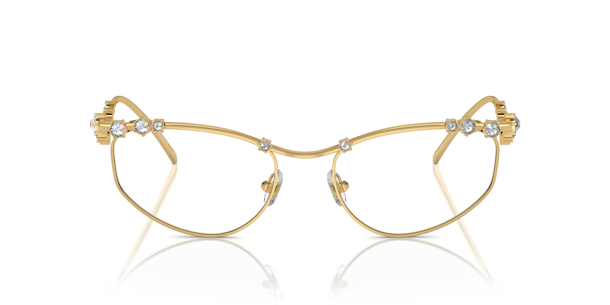 Swarovski Women's Gold Irregular Metal Eyeglasses Online - Full Rim - Sk1015