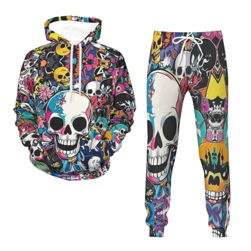 Survêtement homme 3D résolvant le manque de style avec son sweat et pantalon animaux