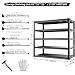 Darubtes Heavy Duty Steel Storage Rack System Black Industrial Shelving Unit Garage Organization 5-Tier 83