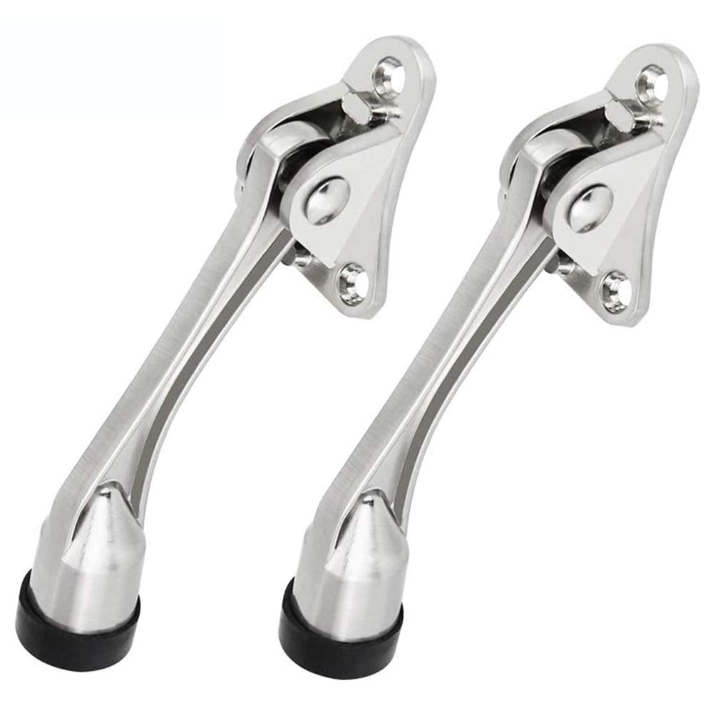 Souface （Sold Out）2 Pcs Door Stop Zinc Alloy Door Stopper Door Stay With Rubber Buffer For Bedroom Garage Gate(Include Screw)