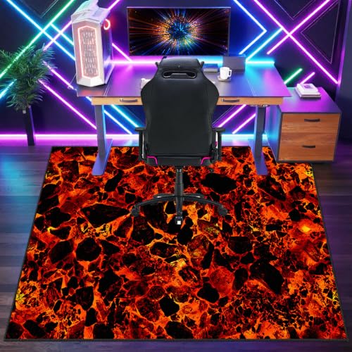 SZZEUOA Tapis de Chaise Gaming Antidérapant Tapis de Sol Bureau 60 x 90 cm