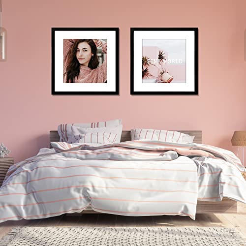 VNVNK 24x24 Frame Black, Perfect for 24x24 Inch Picture without Mat or 20x20 Inch Picture with Mat, Home Wall Decor Picture Frame-1 PCS - Image 4