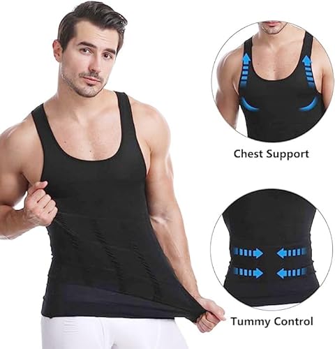 Camiseta masculina de emagrecimento Body Shaper Camisas de compressão para homens Camiseta slim cole