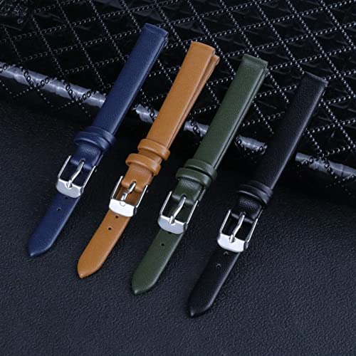 Bracelet montre cuir véritable souple et léger de 8 à 22 mm pour hommes et femmes
