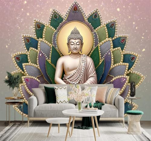 Papier peint bouddha texture soie pour masquer les murs ternes