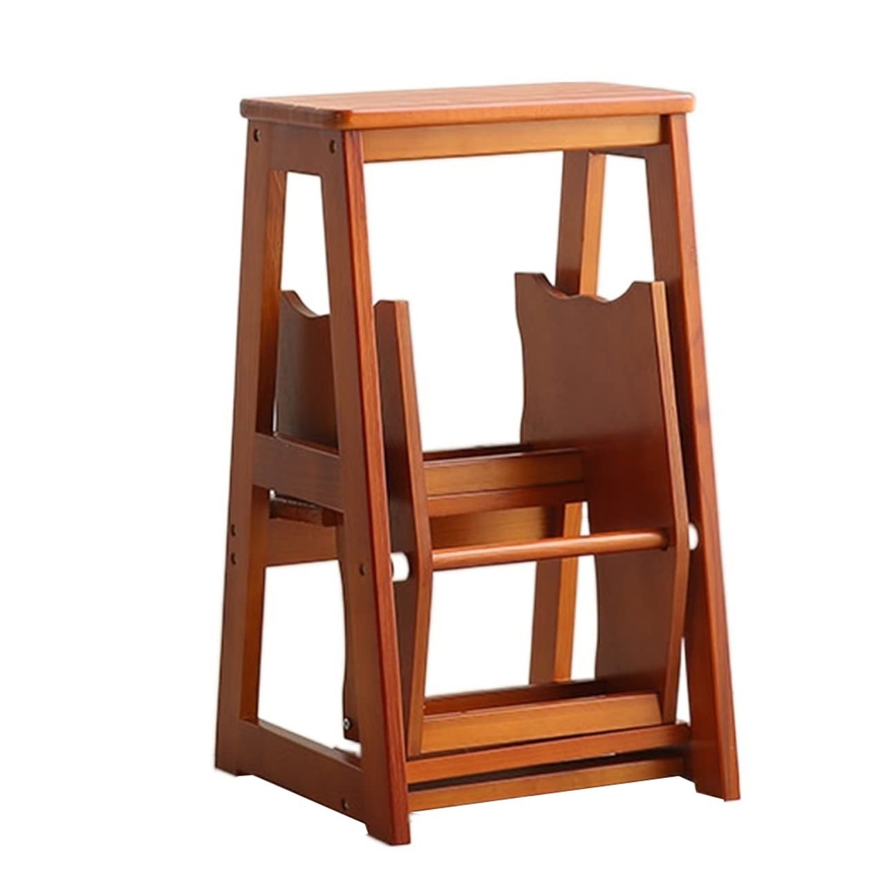 AAMNA Taburete de baño, Taburete de 2 escalones, Escalera de Madera, Silla de Escalera Plegable, escalón de Cocina, Taburete de Escalera Antideslizante, Banco de Zapatos, Estante de Flores, estant