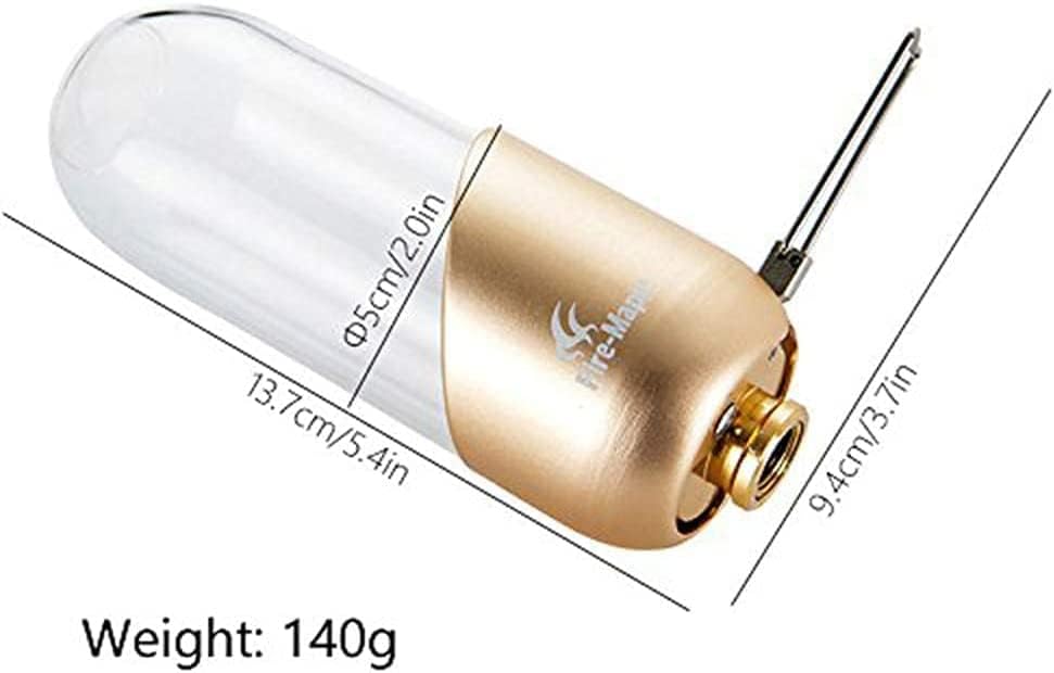 Fire-Maple Orange Camping Lantern Glass, Steel & Aluminum | Propane or Isobutane Fuel Canister Beautiful Lights | NO Mantles Needed | Propane Lanterns for Camping, Emergency Essential - Image 3