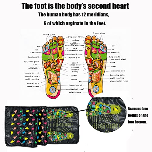 Fightingfly Foot Massage Mat, Foot Massager Reflexology Walk Massage Mats Acupressure Foot Pad Acupoint Mat For Blood Circulation Body Foot Leg Pain Relieve Relief (68 X 13Inch) #TOP2