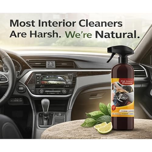 Image of Natural Care Car Interior Cleaner Shampoo 500 ml | Dashboard, Fabric, Vinyl, Rubber & Upholstery Cleaner | Plant-Based, Biodegradable, Non-Toxic