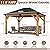 Raysfung 11' x 13' Upgraded Wood Gazebo, Spruce Wooden Gazebo with Galvanized Steel Roof, Outdoor Wooden Hardtop Gazebos for Deck, Backyard