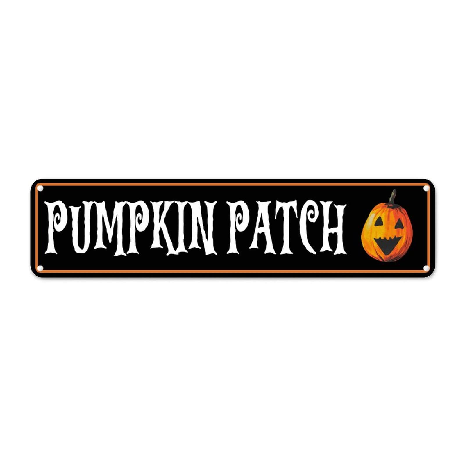 Plaque citrouille Halloween decorative en metal pour embellir votre salon familial