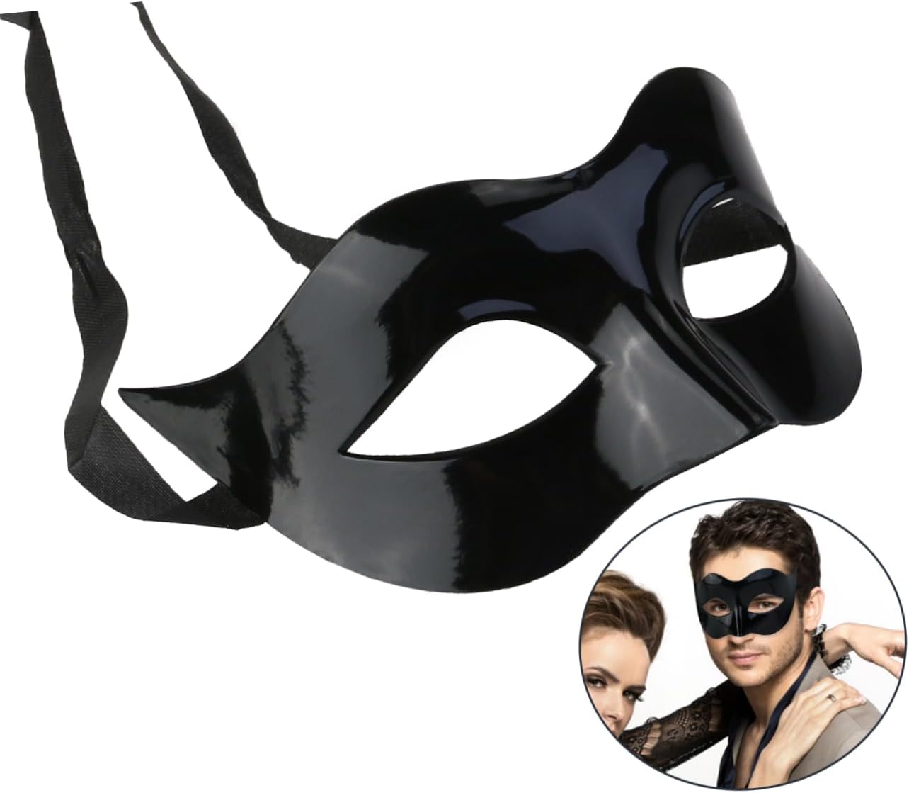 COLLBATH 6pcs Half Face Mask for Men Masquerade Masks for Parties Cosplay Costume Accessories for Halloween Carnival and Themed Events