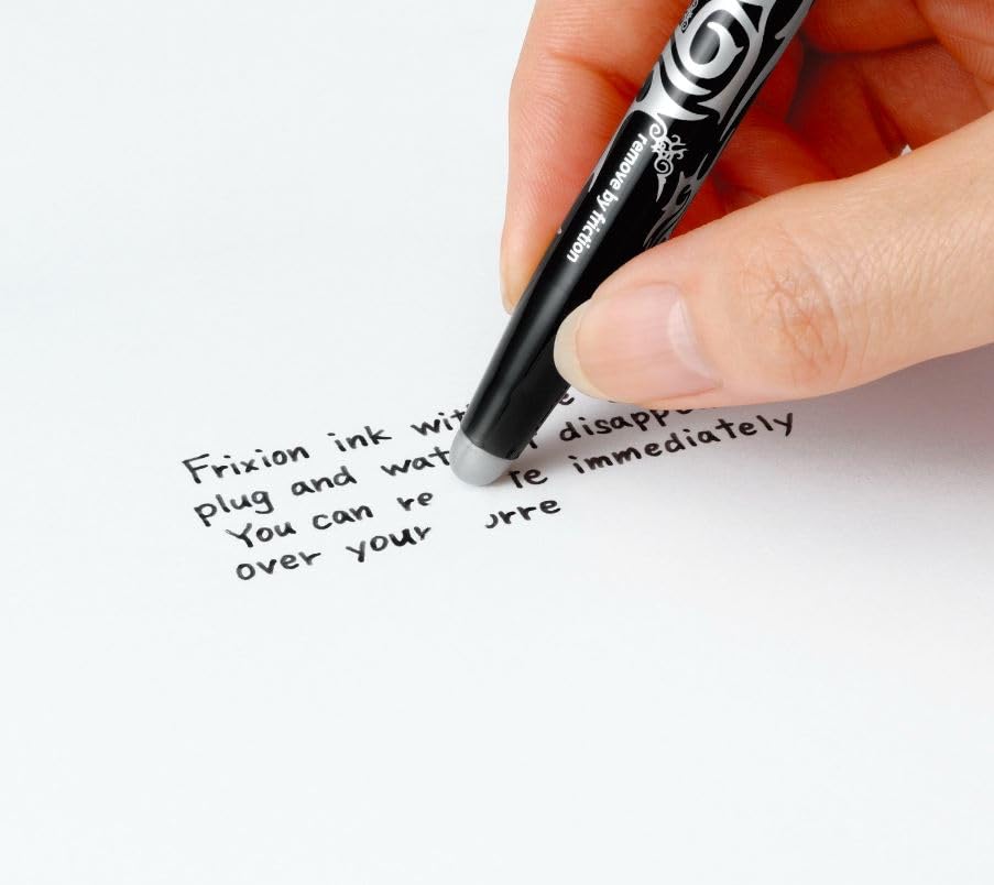 Pilot Frixion Erasable Rollerball Pen 0.7 mm Tip - Black, Single Pen - image 6