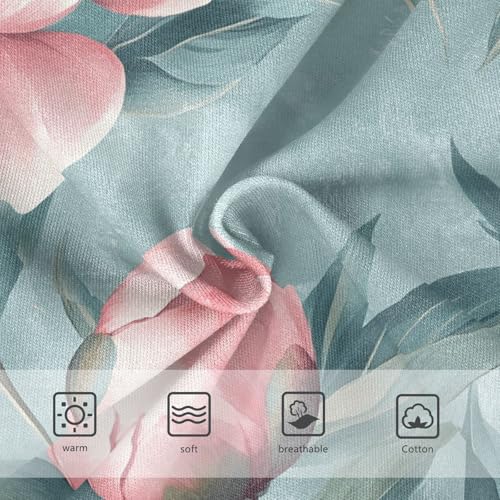 Girls Underwear, Peonies Watercolor Floral Toddler Panties, Cotton Underwear Girls, 2T–8 Years3