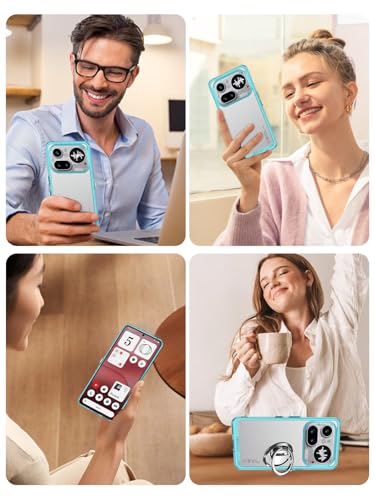 Coque Nothing Phone (4a) Pro transparente antichoc en TPU bleu clair avec lanière