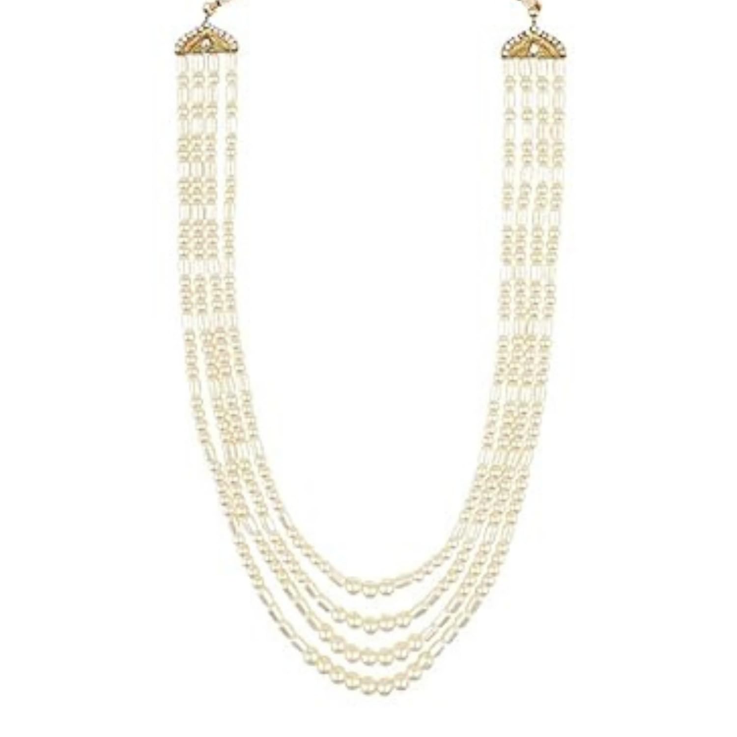 See full amazon price history chart for I Jewels 4 Layered Traditional Gold Plated Dulha Moti Mala with Beaded Maharaja Haar/Groom Long Necklace For Men(MLP44W) I Jewels 4 Layered Traditional Gold Plated Dulha Moti Mala with Beaded Maharaja Haar/Groom Long Necklace For Men(MLP44W) (B0BHW5C8WB) Amazon Price History, Amazon Price Tracker