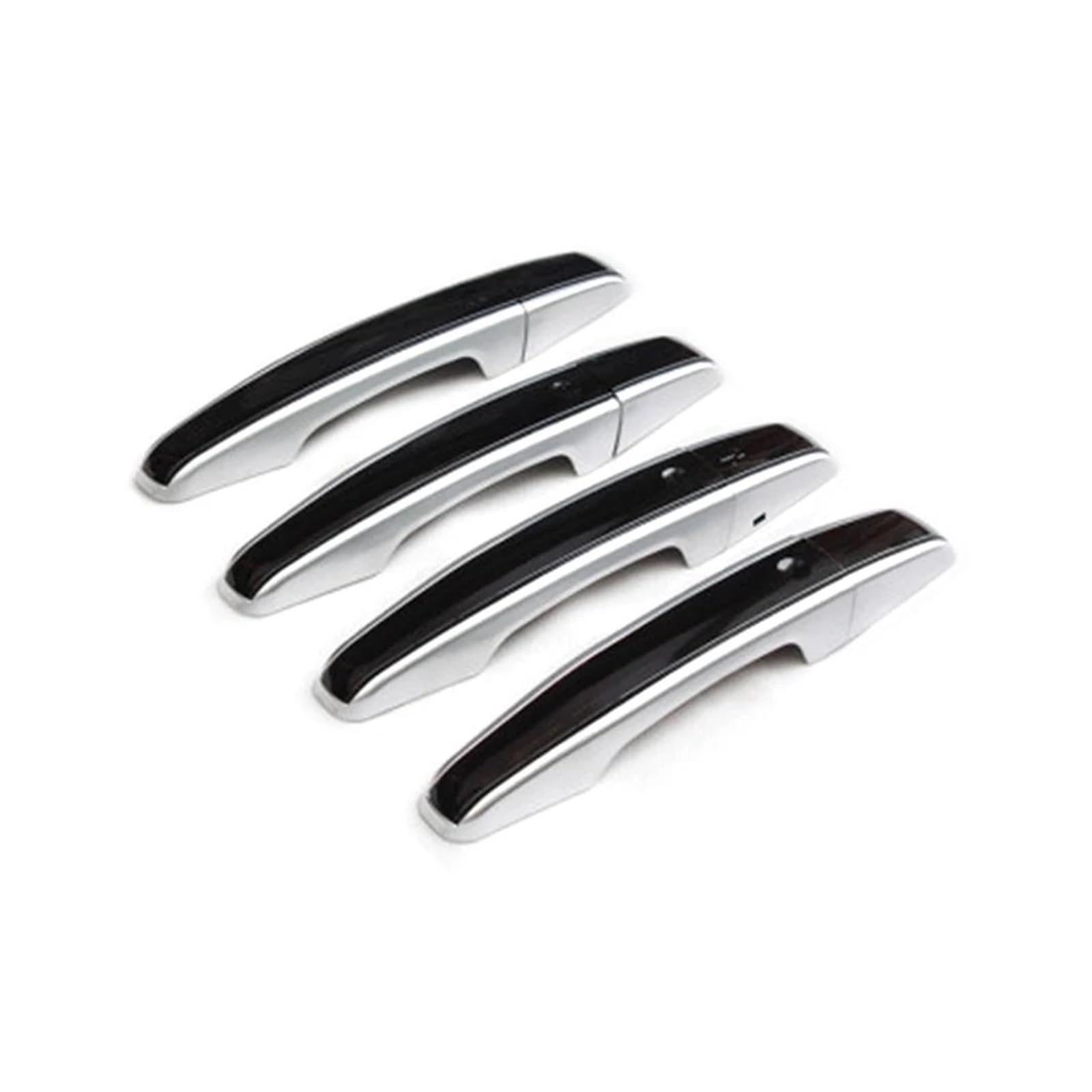 MTVTFECEWG for Land Rover for Range Rover for Vogue for Evoque Sport for Discovery 5 Car Exterior Door Handle Cover Trim (Black Silver)
