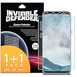 Galaxy S8 Plus Screen Protector, Invisible Defender [Full Coverage][Updated Version] Flexible Edge to Edge Wing Coverage [Case Friendly] HD Transparent Film for Samsung Galaxy S8 Plus