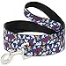 Dog Leash Donald Duck Face Poses Scattered Blue White Red Yellow 4 Feet Long 0.5 Inch Wide