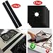 Kitchen Gas Stove Burner Covers Liners Gas Range Protector Non Stick Reusable(4 Pack)+ Silicone Counter Top Stove Gap Cover Filler Guard 21 inch Dishwasher Safe(Set of 2), Black