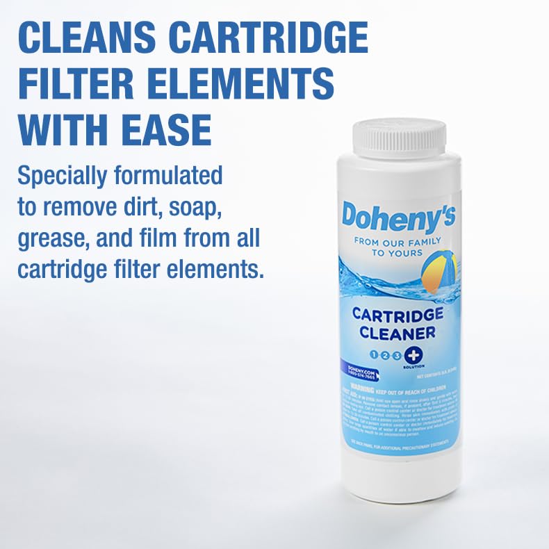 Image of Doheny's Pool Cartridge Filter Cleaner | 100% Professional-Grade | Remove Dirt, Soap, Grease And Film To Clean All Cartridge Elements | For Convenient And Easy Cleaning |