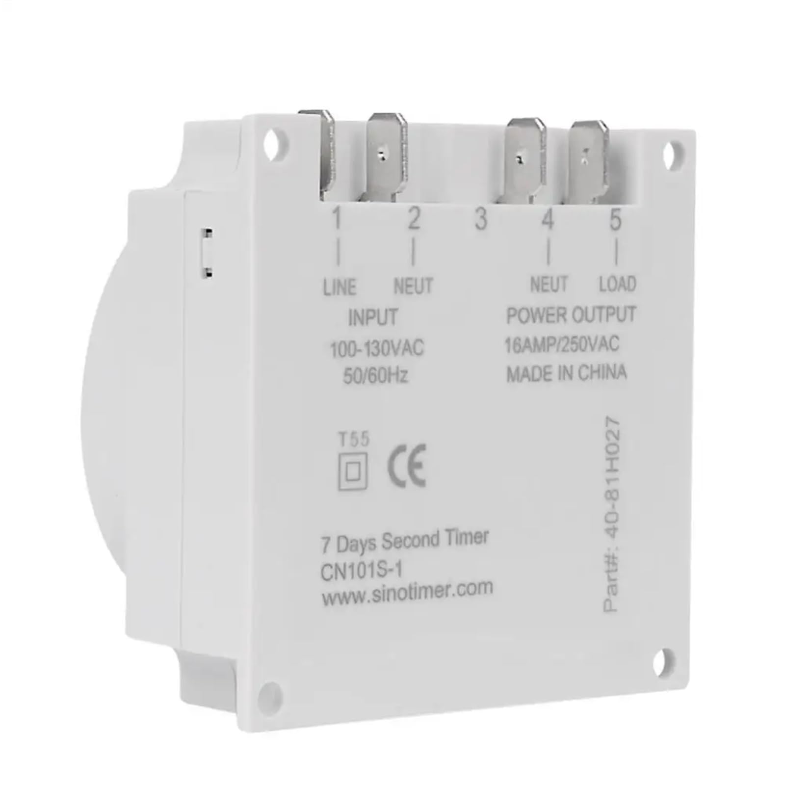 Temporizador digital LCD con intervalo de 1 segundo, 5 V, 12 V, 24 V, 110 V, 220 V, programador de relé de tiempo programable semanal de 7 días CN101S(5v)