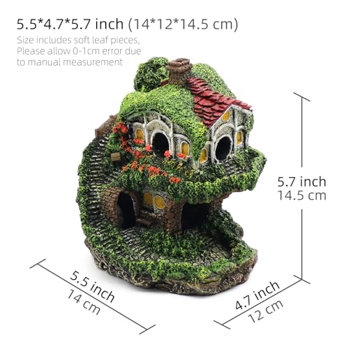 Image of relaqcc Aquarium Decor Hideaway Cave, Betta Fish Tank House Accessories for Amphibians, Goldfish, Shrimp, Conch