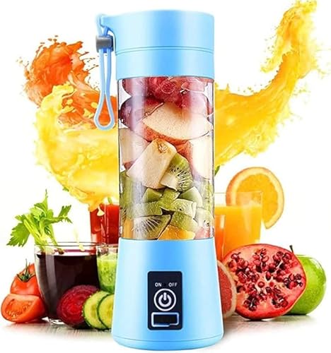 Generic Portable Blender, Mini Blender for Shakes and Smoothies with Rechargeable USB, 380Ml Traveling Portable Fruit Veggie Juicer Cup Blender With 6 Blades, DDz-08